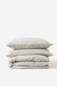 Bed Linen: Pinstripe Linen Duvet Cover