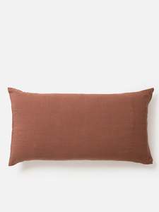 Bed Linen: Plum Linen Lodge Pillowcase Pair