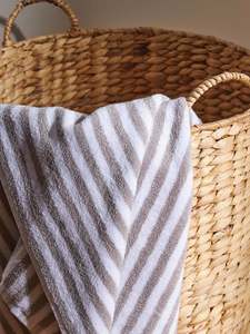 Citta Essentials Bathroom: Wide Stripe Cotton Towel Bundle