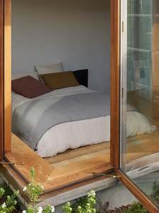 Duvet Covers: Chambray Linen Duvet Cover