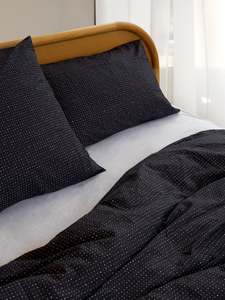 Duvet Covers: Inku Organic Cotton Linen Euro Pillowcase