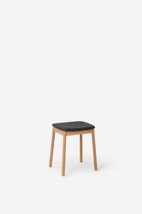 Radial Stool Low w/Leather Seat