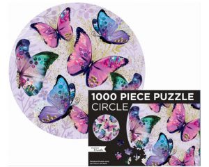 Games Toys: Jigsaw 1000 pc Circle Puzzle - Butterflies