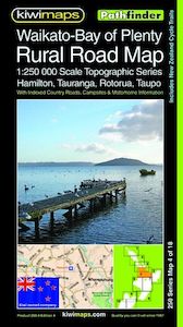 Waikato-Bay of Plenty Rural Road Map by Kiwimaps