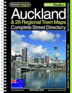 Auckland & 26 Regional Town Maps Complete Road Map by KiwiMaps