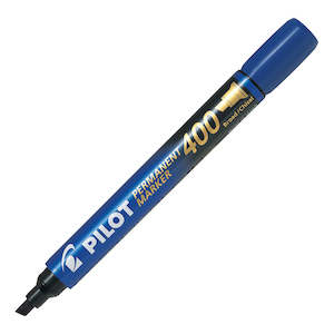 Writing: Pilot 400 Permanent Marker Chisel Blue