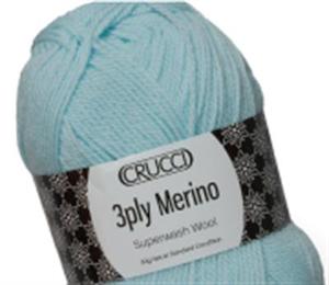 Crucci Superwash Merino Wool: Crucci 3 Ply Merino Superwash 50 gm