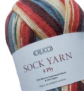 Crucci Yarn: Crucci Sock Yarn 4 Ply