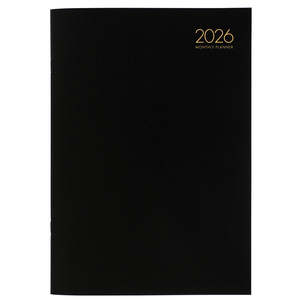 Diary 2026 Collins A4 Monthly Planner PVC Black