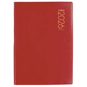 Office Stationary: Diary 2026 Collins A51P Day to Page Red
