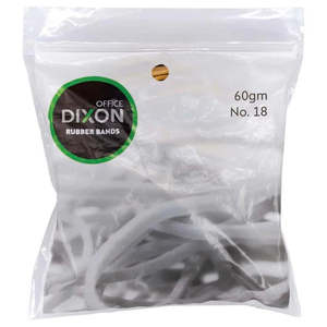 Office Stationary: Dixon Rubber Bands 60gm No.18