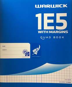 Exercise Book Warwick 1E5 W/Margin 7MM 36LF