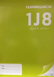 Exercise Book Warwick 1J8 A4 5mm Quad 36Leaf