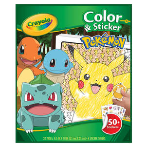 Art Colouring: Crayola Color & Sticker Pokemon