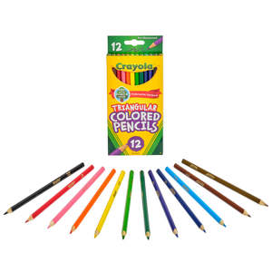 Art Colouring: Crayola Triangular Colored Pencils 12Pk