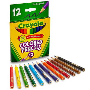 Art Colouring: Crayola Colored Pencils Half 12Pk