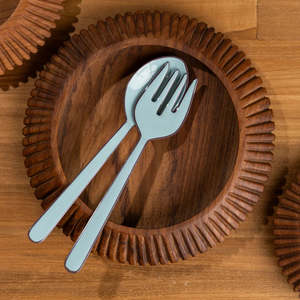 Alder Enamel Salad Servers
