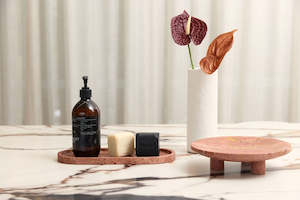 Line Tray | Burnt Travertine