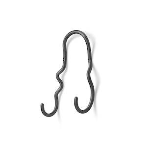 Curvature Double Hook - Black Brass