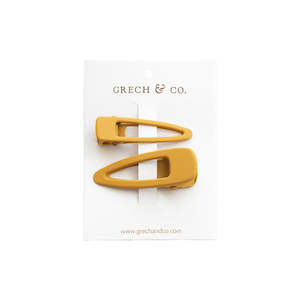 Matte Hair Clips - Golden
