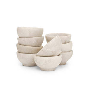 Bowls Plates: Marble Pinch Bowl - Small