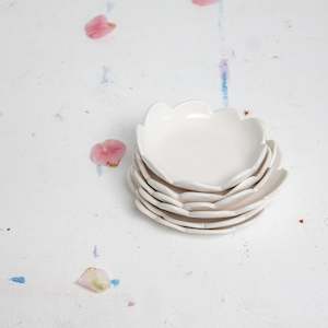 A Flower Dish - White