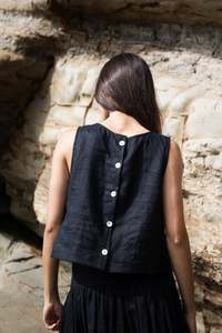 Shirts Tees: Shell Buttons Top