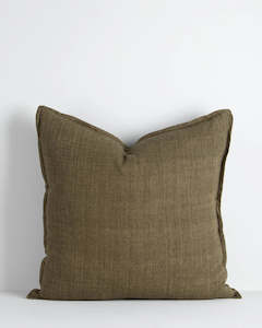 Homewares: Cassia Cushion 55 x 55 | Military | Feather Filled