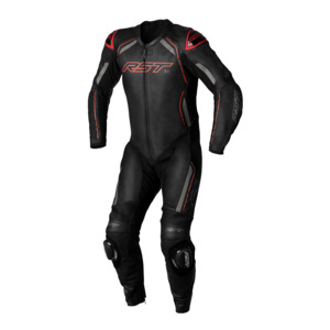 Motorcycle Leather Race Suits: RST S1 LEATHER SUIT [BLACK/GREY/RED]