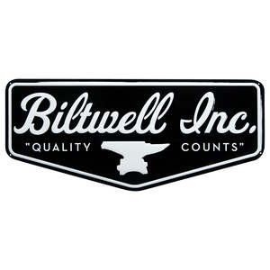 Gifts Novelties: BILTWELL SHOP SIGN [SHIELD BLACK/WHITE] 66x29CM