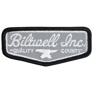 Gifts Novelties: BILTWELL PATCH 3" [SHIELD GREY/BLACK/WHITE] 7.6CM