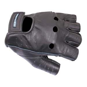 Motorcycle Road Gloves: Dririder Fingerless Summer Cruiser Glove - Black