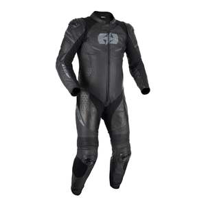 Motorcycle Leather Race Suits: Oxford Nexus 1.0 Leather Men's Suit - Stealth Black