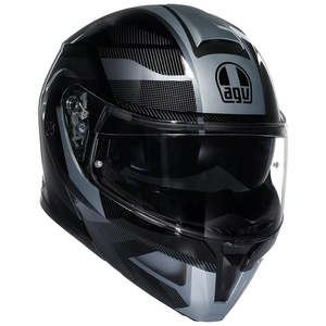 Motorcycle Road Helmets: AGV STREETMODULAR [LEDRO MATT BLACK/GREY]