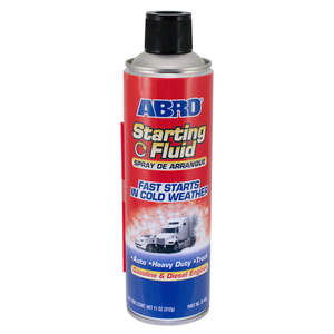 Motorcycle Oils Lubricants: STARTING FLUID ABRO AEROSOL 312GM