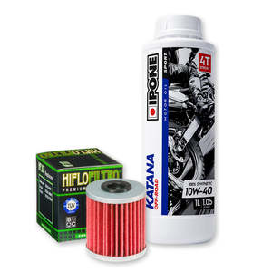 Motorcycle Oils Lubricants: IPONE & HIFLO Oil Change Kit - Suzuki