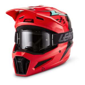 Motocross Helmets: Leatt 3.5 Helmet Kit - Red