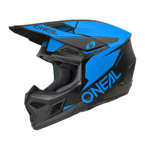 Motocross Helmets: O'Neal 3SRS SOLID Helmet - Blue/Black