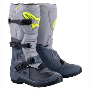 Alpinestars Tech 3 MX Boots – Dark Gray/Light Gray/Black