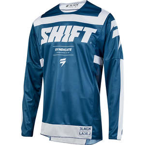 Motocross Jerseys Jackets: SHIFT 3LACK STRIKE JERSEY [BLUE] S