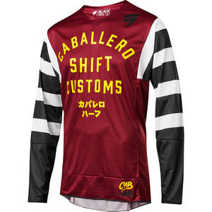 Motocross Jerseys Jackets: SHIFT 3LACK CABALLERO X LAB JERSEY [DARK RED] M