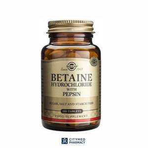 Solgar Betaine Hydrochloride w Pepin