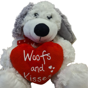 Valentines Day Christchurch: Woofs and Kisses  Soft Toy Dog
