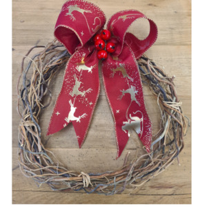 Red Ribbon Wreath