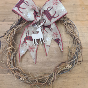 Christmas: Small Reindeer Wreath