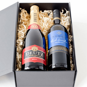 Christmas: Bubbles & Merlot Wine Box