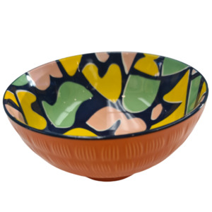 Floral Bowl Orange - Medium.