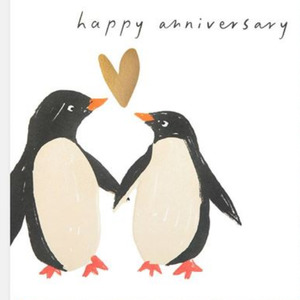 Products: Penguin Anniversary Greeting Card