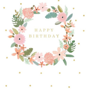 Floral Wreath Greeting Card