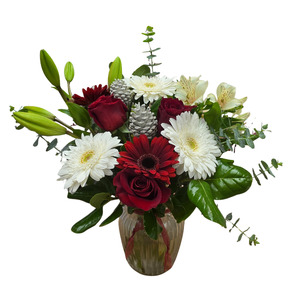Products: Christmas Blooms In Vase